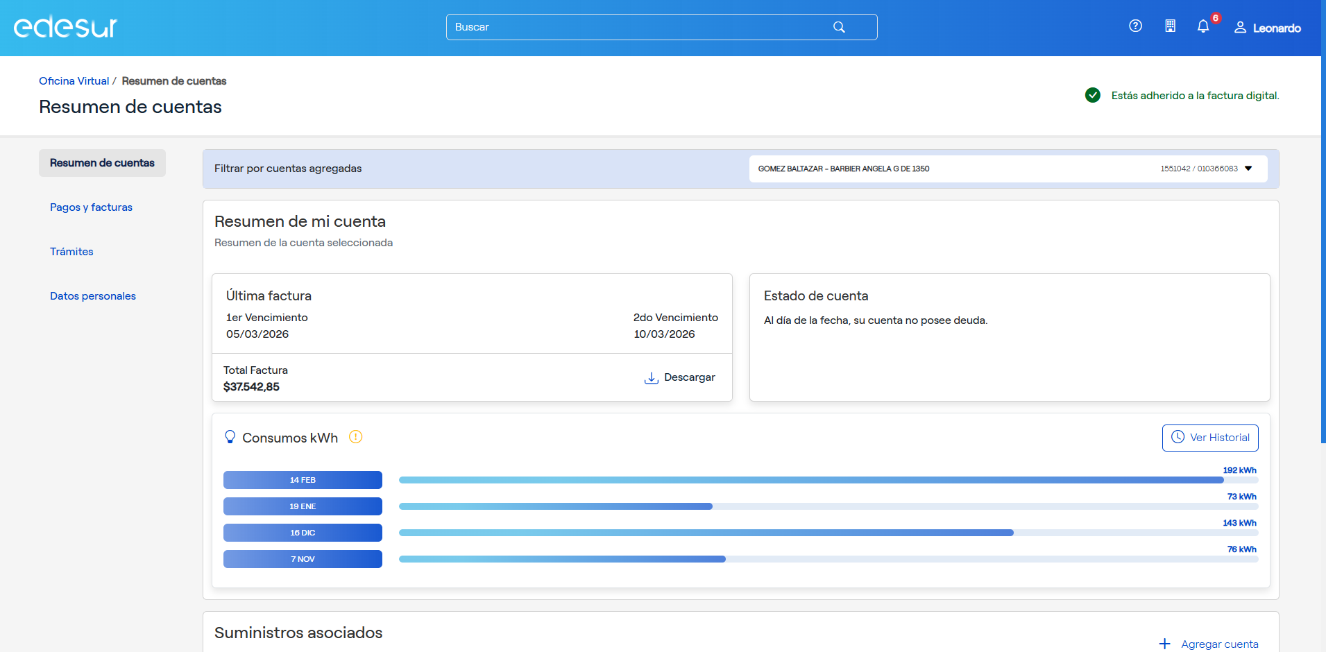 Oficina Virtual Edesur